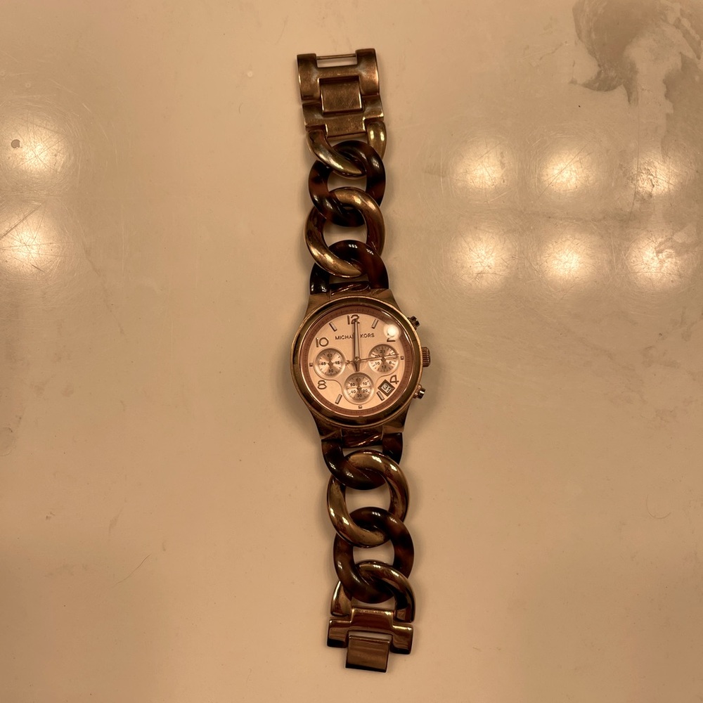 Tortoise & Rose Gold Michael Kors Women’s Watch